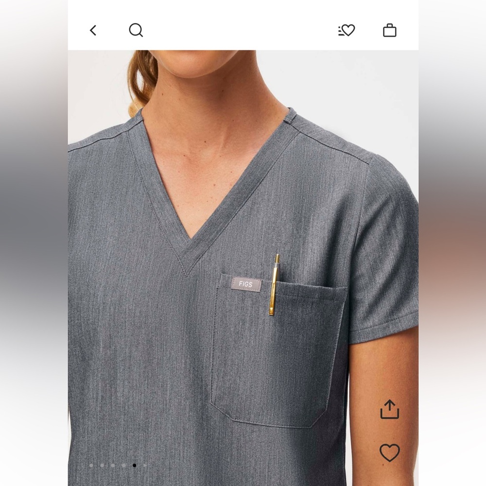 Figs Catrina one pocket scrub top.
